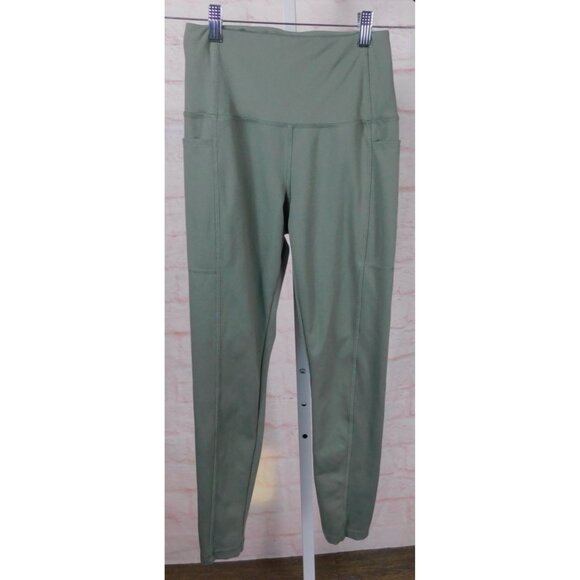 SALE Danskin Womens High-Waisted Sage Green Leggings With Side Pockets S - Picture 1 of 11